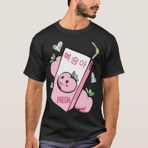 かわいい韓国桃ジュース愛される可愛さF Tシャツ