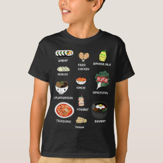 かわいい韓国食べ物、ビビンバップと韓国の美学K Tシャツ