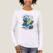 かわいい音楽ブルーバード長袖Tシャツ トライブレンドＴシャツ (正面)