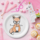 かわいい頭が切れるキツネ ペーパープレート (パーティー)