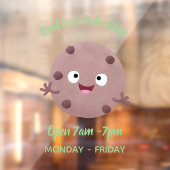 かわいい頭が切れるチョコレートチップクッキー漫画 ウィンドウサイン (シート2)