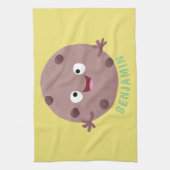 かわいい頭が切れるチョコレートチップクッキー漫画 キッチンタオル (縦)