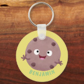 かわいい頭が切れるチョコレートチップクッキー漫画 キーホルダー (正面)