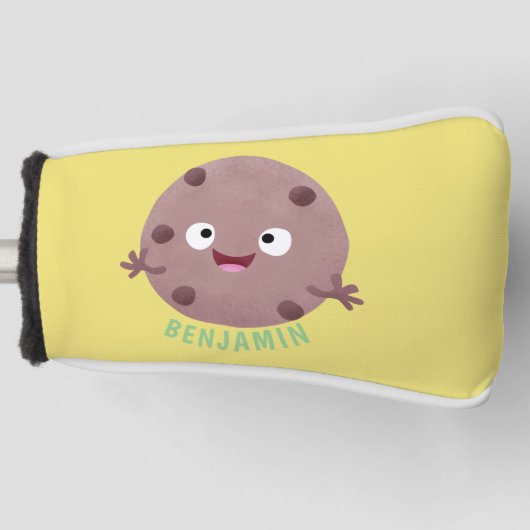 かわいい頭が切れるチョコレートチップクッキー漫画 ゴルフヘッドカバー (正面)