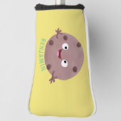 かわいい頭が切れるチョコレートチップクッキー漫画 ゴルフヘッドカバー (回転90)