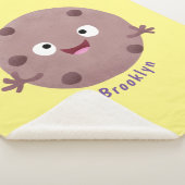 かわいい頭が切れるチョコレートチップクッキー漫画 シェルパブランケット (3/4)