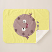 かわいい頭が切れるチョコレートチップクッキー漫画 シェルパブランケット (正面(横))