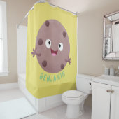 かわいい頭が切れるチョコレートチップクッキー漫画 シャワーカーテン (インサイチュ)