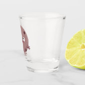 かわいい頭が切れるチョコレートチップクッキー漫画 ショットグラス (右)