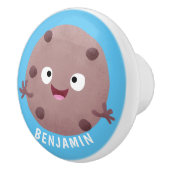 かわいい頭が切れるチョコレートチップクッキー漫画 セラミックノブ (右)