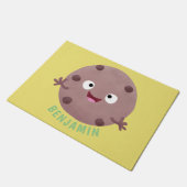 かわいい頭が切れるチョコレートチップクッキー漫画 ドアマット (アングル)