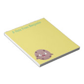 かわいい頭が切れるチョコレートチップクッキー漫画 ノートパッド (アングル)