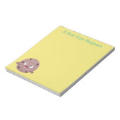 かわいい頭が切れるチョコレートチップクッキー漫画 ノートパッド (回転)