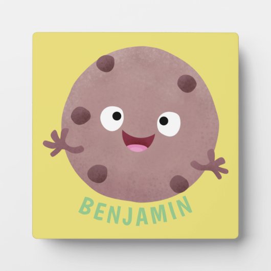 かわいい頭が切れるチョコレートチップクッキー漫画 フォトプラーク (正面)