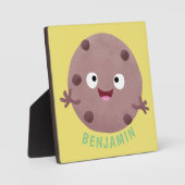 かわいい頭が切れるチョコレートチップクッキー漫画 フォトプラーク (正面)