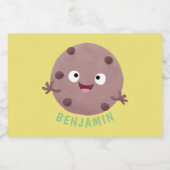 かわいい頭が切れるチョコレートチップクッキー漫画 フードラベル (シングルラベル)