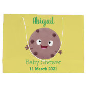 かわいい頭が切れるチョコレートチップクッキー漫画 ラージペーパーバッグ (裏面)