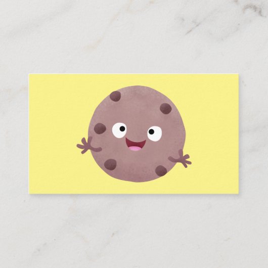 かわいい頭が切れるチョコレートチップクッキー漫画 名刺 (裏面)