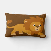 かわいい頭が切れるマンガライオン装飾用クッション ランバークッション (裏面)