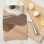 かわいい頭が切れる犬。パステル キッチンタオル (四つ折り)