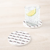 かわいい頭と尾トナカイのパターン コースター (側面)