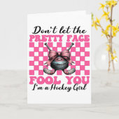 かわいい顔に騙されるな、私はホッケー女子です カード (黄色い花)