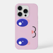 かわいい顔のカスタムカラー携帯ケース iPhoneケース (裏面)