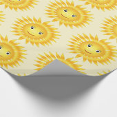 かわいい顔の太陽 ラッピングペーパー (角)