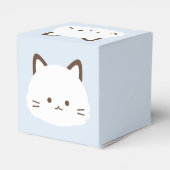 かわいい顔の猫とパステルブルーの背景 フェイバーボックス (裏面サイド)