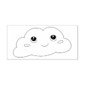 かわいい顔の笑顔の雲アートスタンプ ラバースタンプ (インプリント)