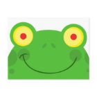 かわいい顔をのぞかせるカエルのキャラクター