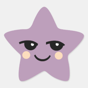 かわいい顔スターシール 星シール