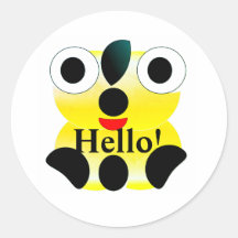 かわいい顔ハロースティッカー