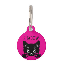 かわいい顔出し猫のオリジナル  ペット　ネームタグ
