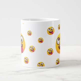 "かわいい顔文字デザイン 舌出し" ジャンボコーヒーマグカップ