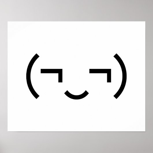 (¬‿¬) かわいい顔文字 ポスター (正面)