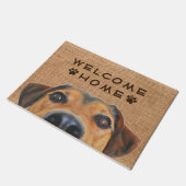 かわいい顔犬 ドアマット (アングル)