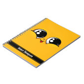 かわいい顔黄色のニャーっとする絵文字 ノートブック (左側)