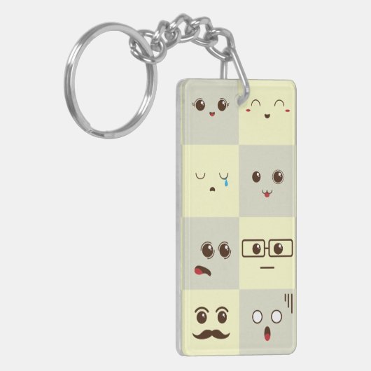 かわいい顔 キーホルダー (正面左)