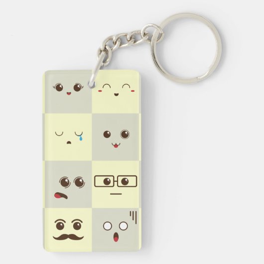 かわいい顔 キーホルダー (裏面)