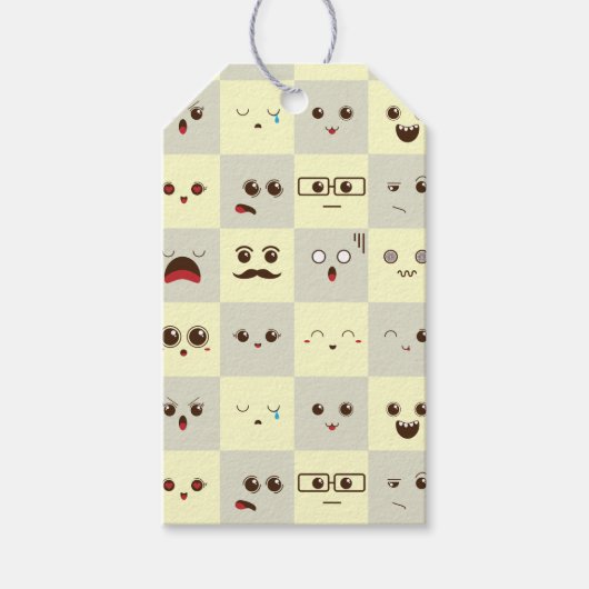 かわいい顔 ギフトタグ (正面)