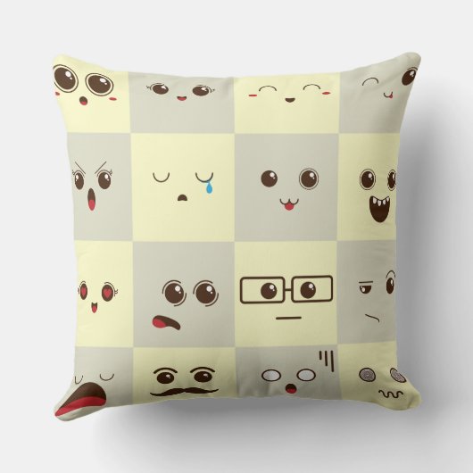 かわいい顔 クッション (裏面)