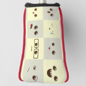 かわいい顔 ゴルフヘッドカバー (回転90)