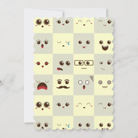 かわいい顔 サンキューカード (正面)