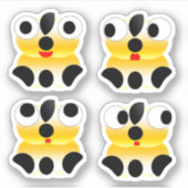 かわいい顔 シール (正面)