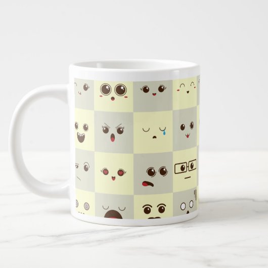 かわいい顔 ジャンボコーヒーマグカップ (左)