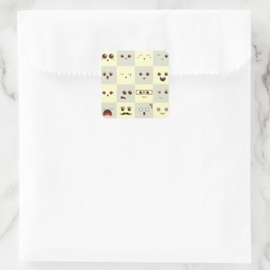 かわいい顔 スクエアシール (バッグ)