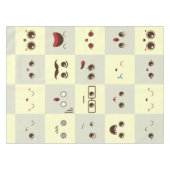 かわいい顔 テーブルクロス (正面(横))