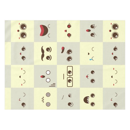 かわいい顔 テーブルクロス (正面(横))