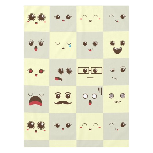 かわいい顔 テーブルクロス (正面)